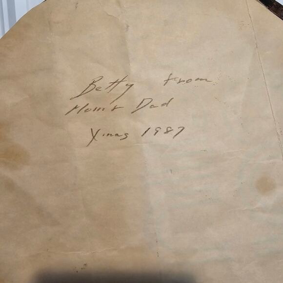 Vintage Framed Needlepoint Picture Pink Oval 80s Cottage Doily Mandala Country - Picture 7 of 9